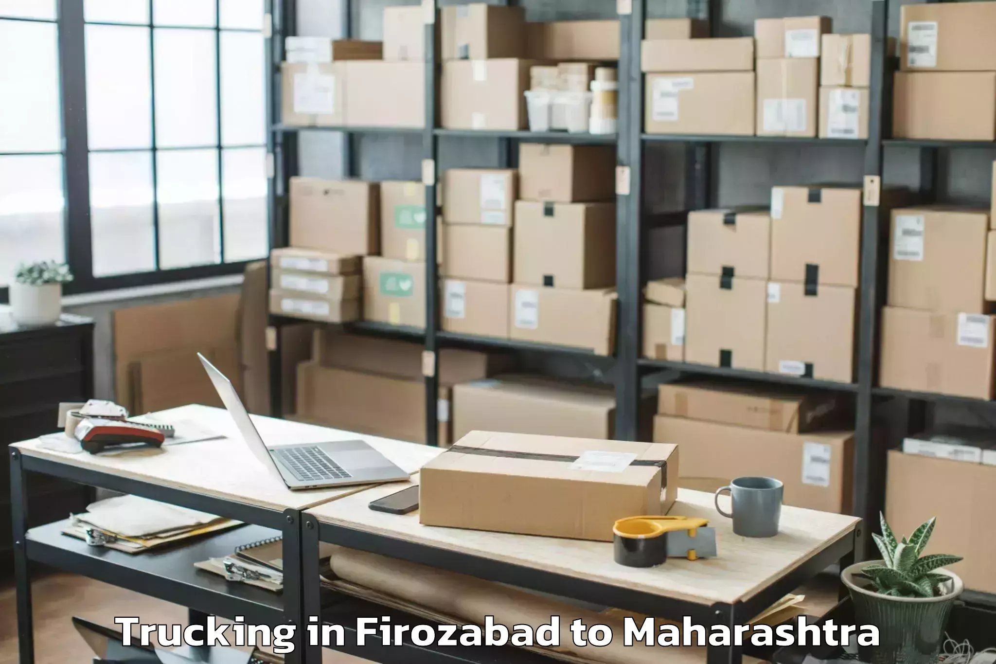 Firozabad to Mhasla Trucking Booking